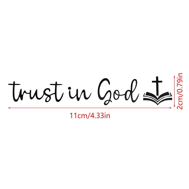 Trust in God Car Mirror Decal – Vinyl Faith Sticker for Women