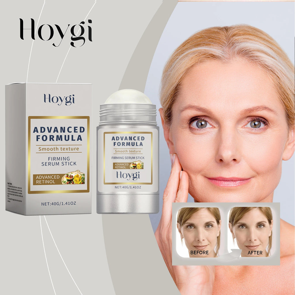 HOYGI 40g Peptide Firming Stick Hyaluronic Acid Camellia Solid Serum Hydrating Face Neck Non Retinoid Formula for Sensitive Skin Zpaxo