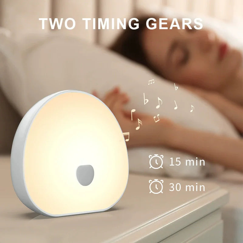 LED Night Light & White Noise Lamp – 7-Color Rechargeable