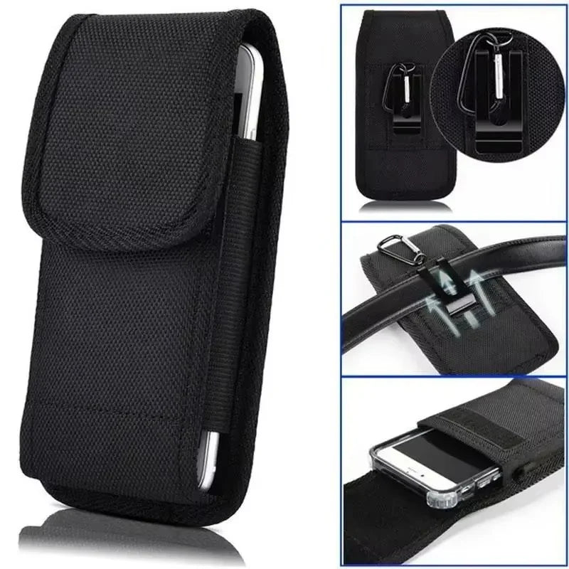 Tactical Phone Pouch Nylon Waist Pack with D-Ring Buckle