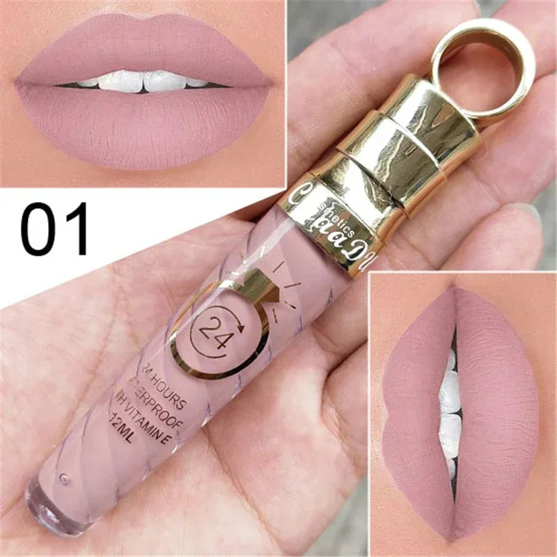 Make Up Lips Matte Liquid Lipstick Waterproof Long Lasting Sexy Zpaxo 01
