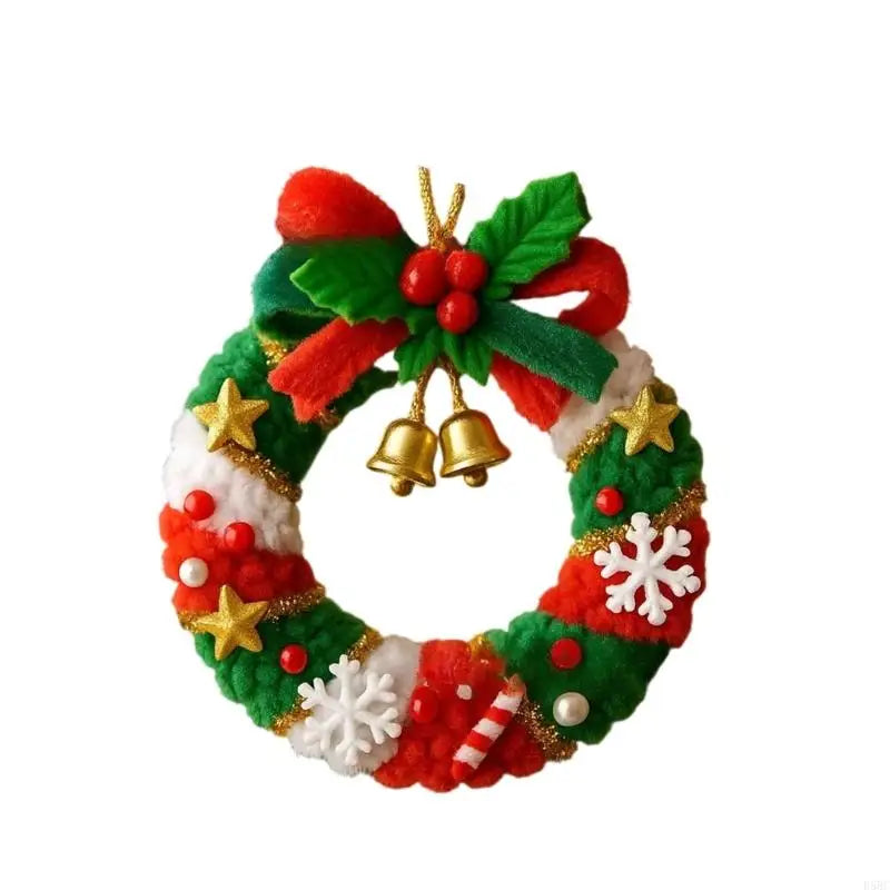 Christmas Bells Ornament Knitted Santa Hanging Tree Decorations