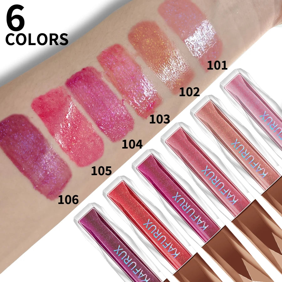 Moisturizing Plump Sparkling Lip Gloss Water-glossy Mirror Glaze