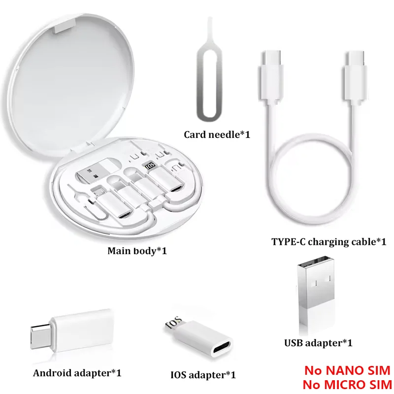 1 60W USB C Cable All Smart Phone Fast Charging Adapter OTG Converter