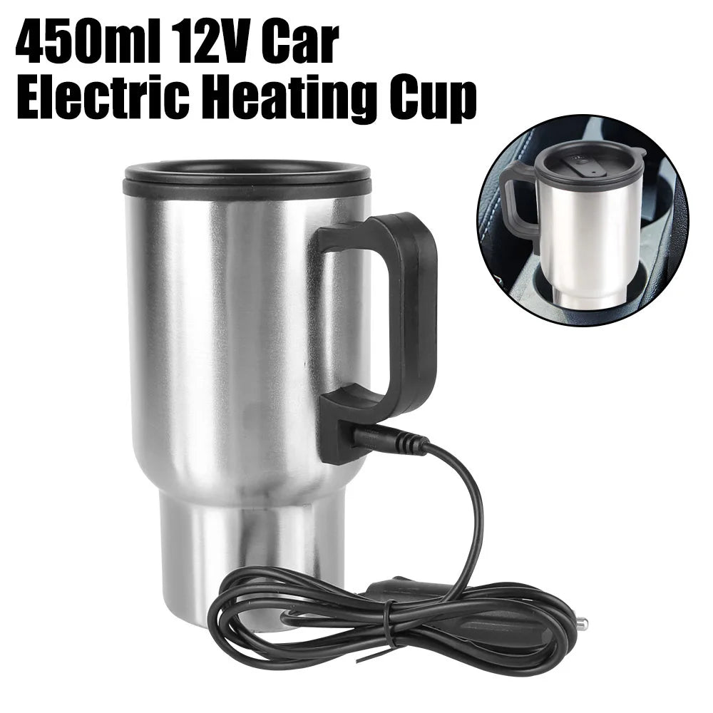Water Coffee Milk Thermal Mug Stainless Steel 12V Camping Travel