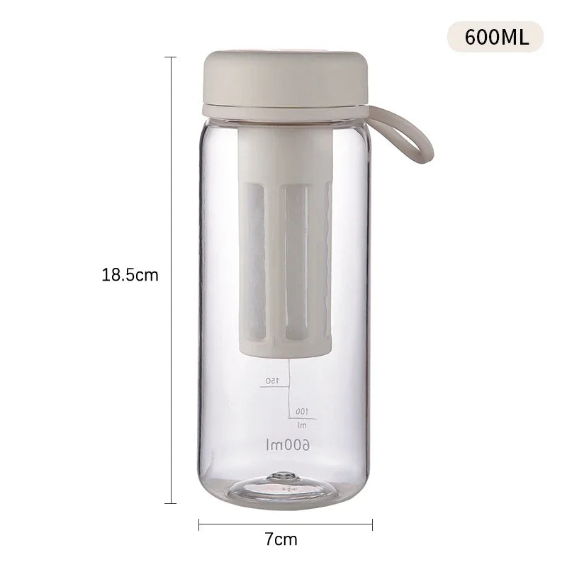 Cold Brew Coffee Pot High-capacity Espresso Filter Bottle Cold Brewing Pot Portable Iced Brew Coffee Maker Juice Coffe Kettle Zpaxo 600ML White