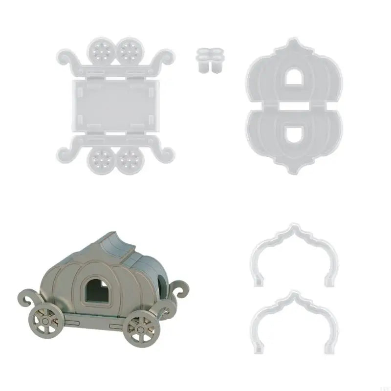 Silicone Christmas Carriages Mould Soap Making Supplies