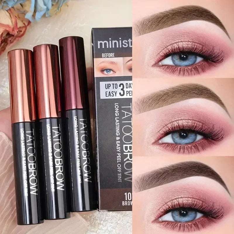 1pc Tattoo Peel Off Eyebrow Gel Tint, Semi Permanent Brow Tint, Waterproof, Transfer-proof, For Fuller & Defined Looking Brows Zpaxo