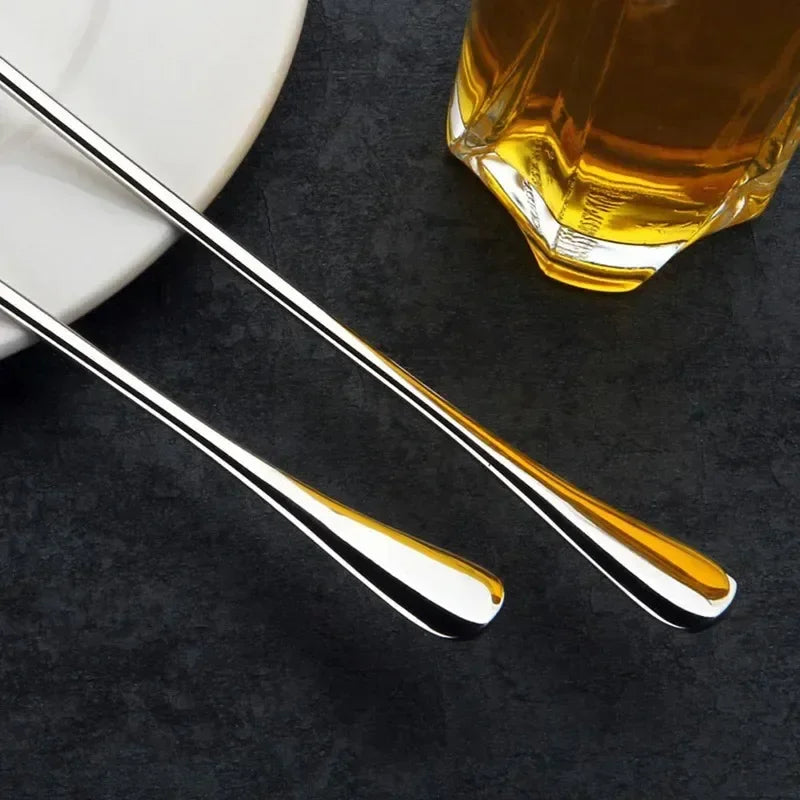 Stainless Steel Long-handled Ice Teaspoon Coffee Spoon Cream Stirring