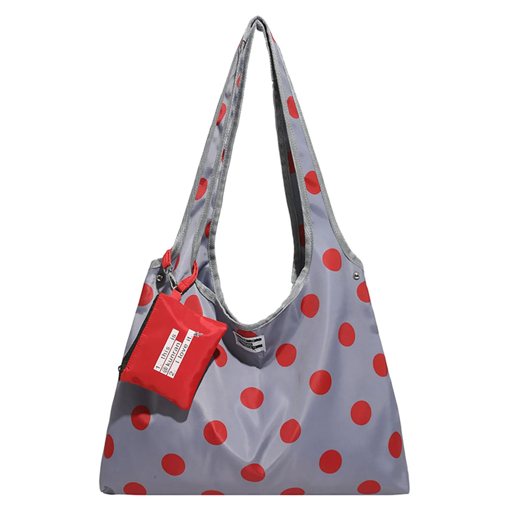 Women Girls Polka Dot Canvas Fashion Shoulder Handbag Vintage