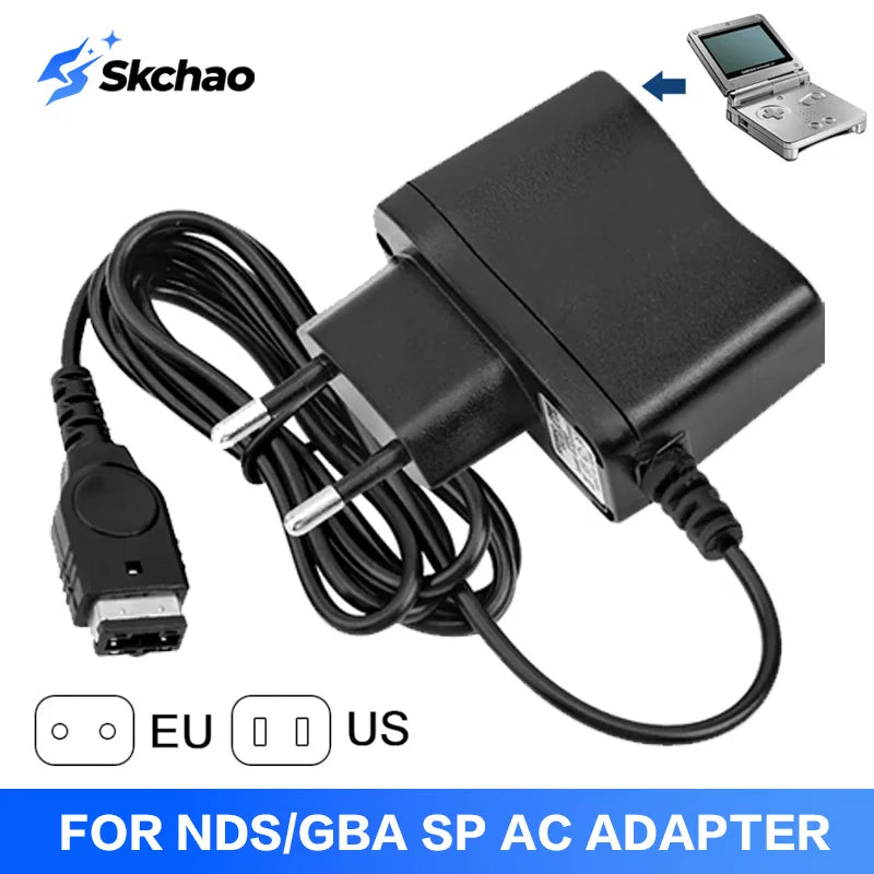 5.2V Home Wall Travel Charger AC Adapter for Nintendo DS NDS GBA SP Gameboy Advance SP - Power Supply Charging Cable EU/US Plug Zpaxo