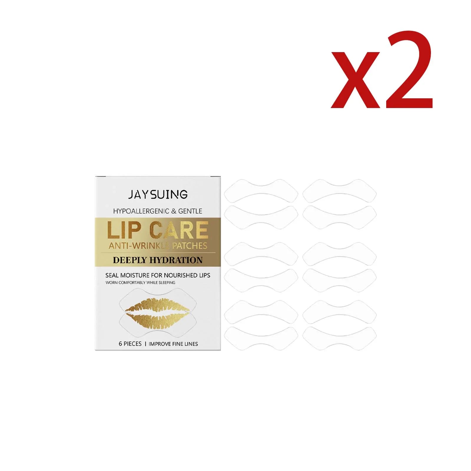 Hyaluronic Acid Nourishing Lip Mask Improve Fine Lines Reduce Dead Skin Long-Lasting Hydration Gentlees Dudu Lip Care Patches Zpaxo 2x6 PCS 6PCS