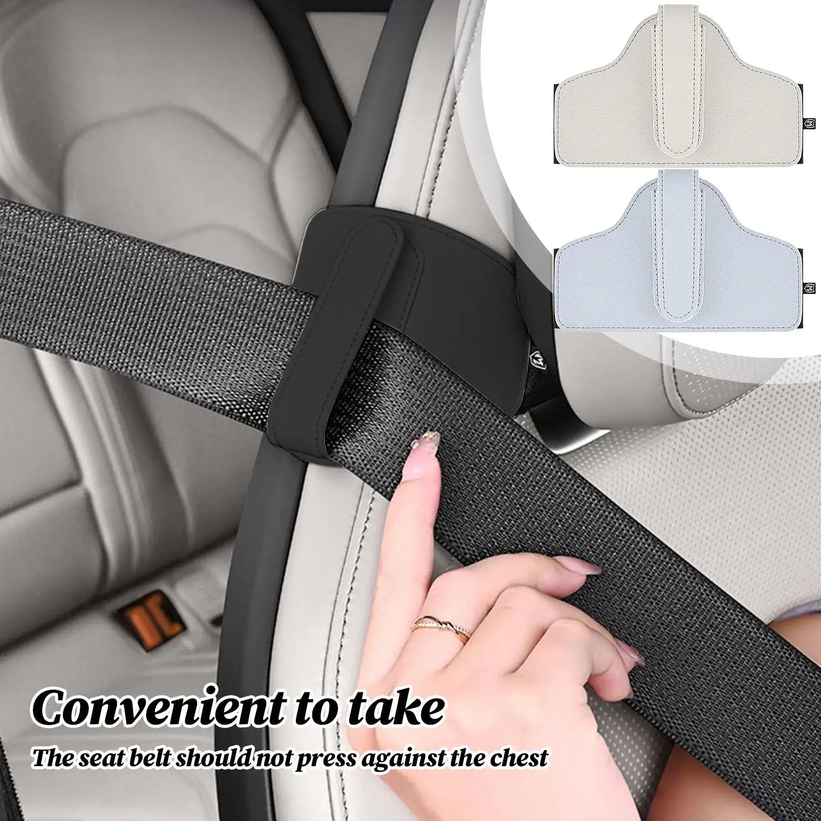 Car Seat Belt Adjuster Shoulder Strap Comfortable Safety Locking Clip