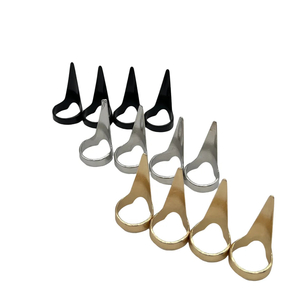 4 pcs 3.2cm Hair Parting Extension Sectioning Rings Steel Finger Braiding Pick Tool for Durable Dreadlocks And Wig Stylin Zpaxo