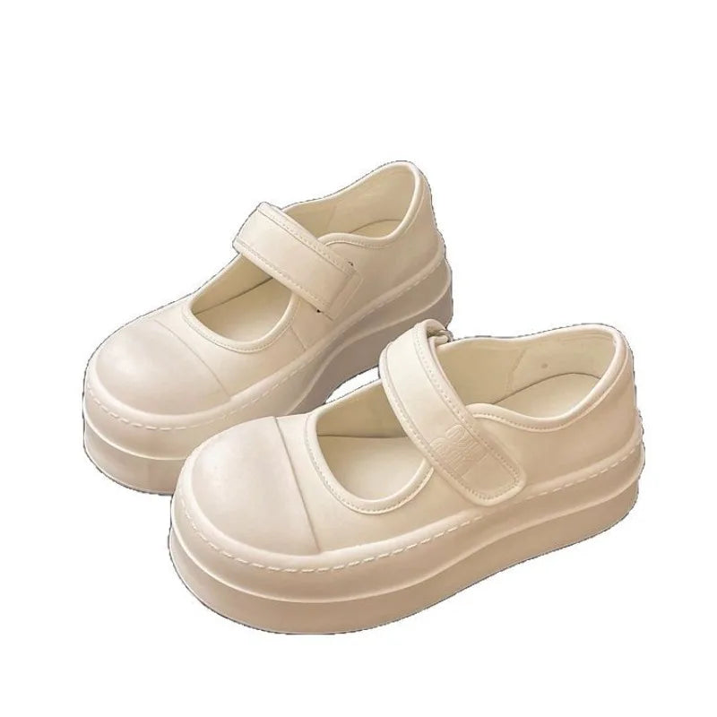 Uniform Canvas Shoes Female Hong Kong Taste Niche Retro Big Head