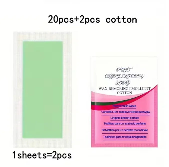 20pcs Hair Removal Patches - Painless Depilatory Strips for Body (Legs/Arms) Fast & Long-Lasting Hair Removal Pads Zpaxo 20pcs-2pcs