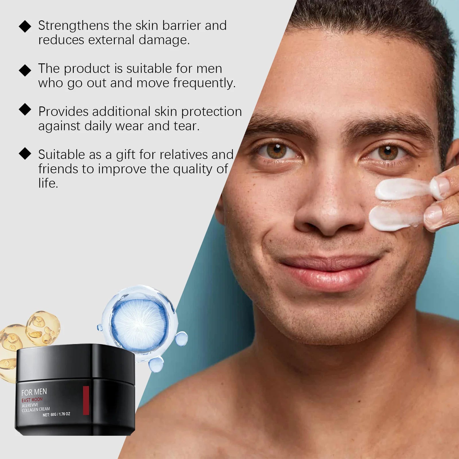 Men's Hyaluronic Acid Face Cream – Hydrating & Anti-Aging Men's Face Cream Zpaxo