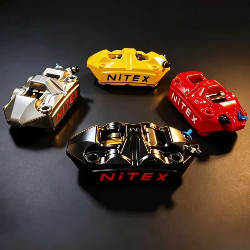 4-Piston Aluminum Disc Brake Caliper 100mm Motorcycle Upgrade