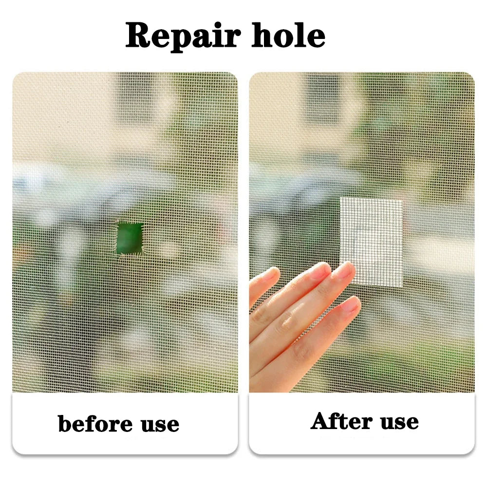 Mosquito Net Windows anti-mosquito mesh Easy-to-Apply Waterproof Window Screen Repair Tape Self-Adhesive Mesh Patch Zpaxo