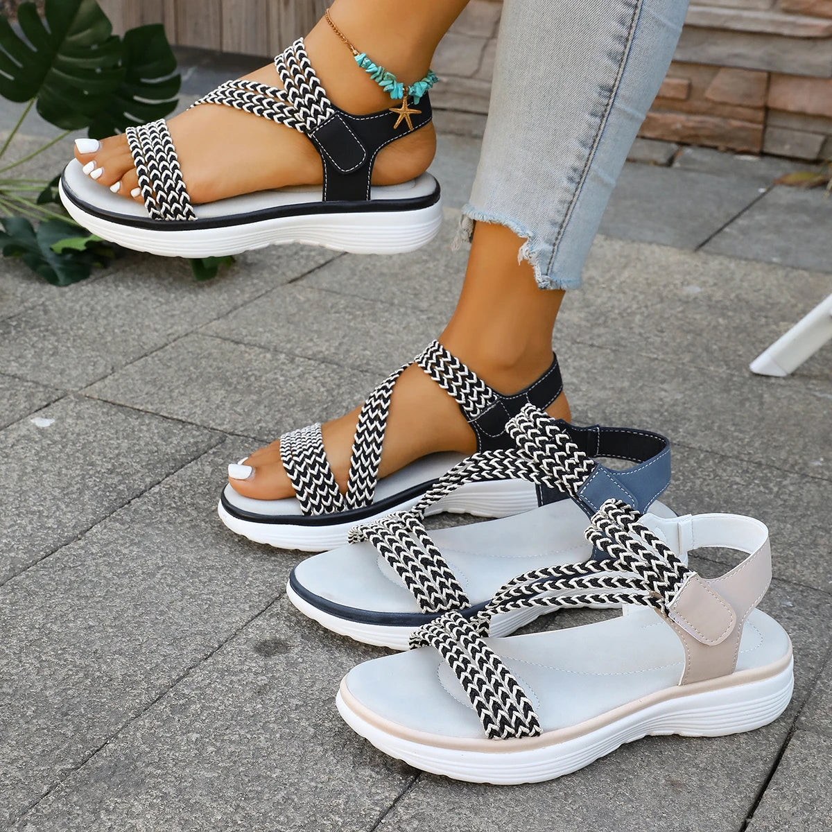 Trend Woman Sandals Summer Fashion Wedge Shoes for Women Lightweight Designer Shoes Party Soft Outdoor Female Sandals Footwear Zpaxo