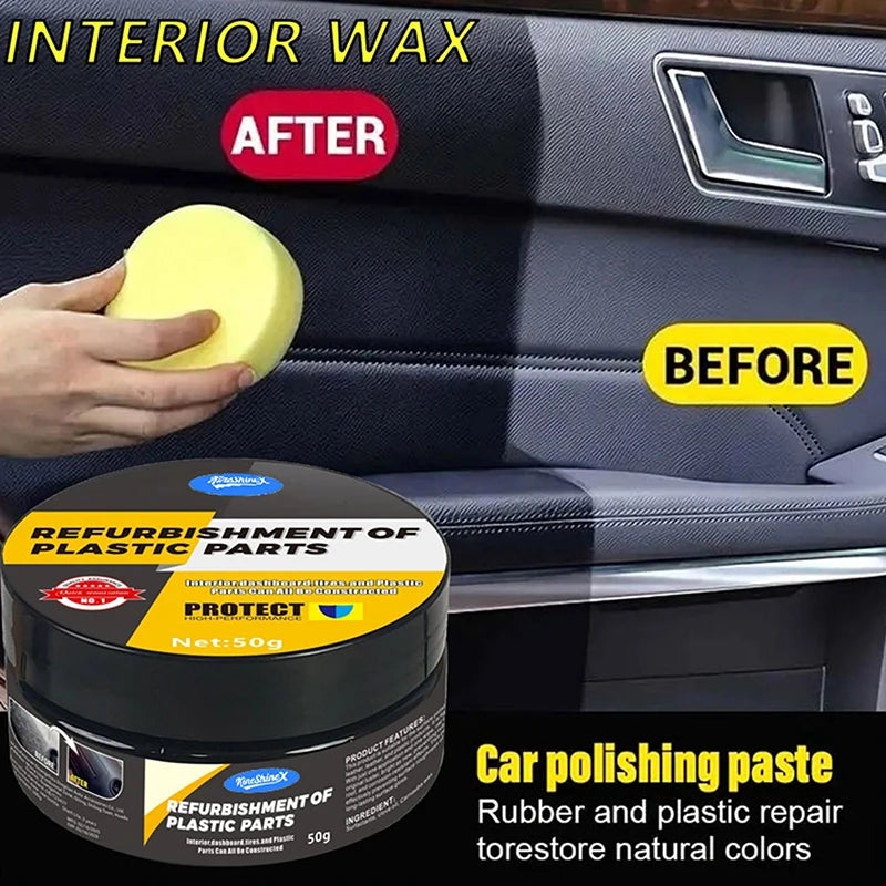 Automotive Plastic Restore Wax – Scratch Polish & UV Protection
