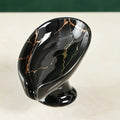 Ceramic Leay Shower Soap Holder Bathroom Suppliesaf Shape Box Water Zpaxo black