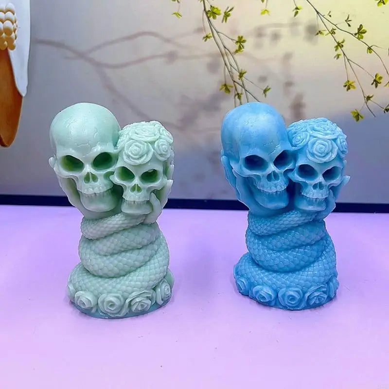 Skull Rose Snake Silicone Molds Making Soap Chocolate Halloween Home