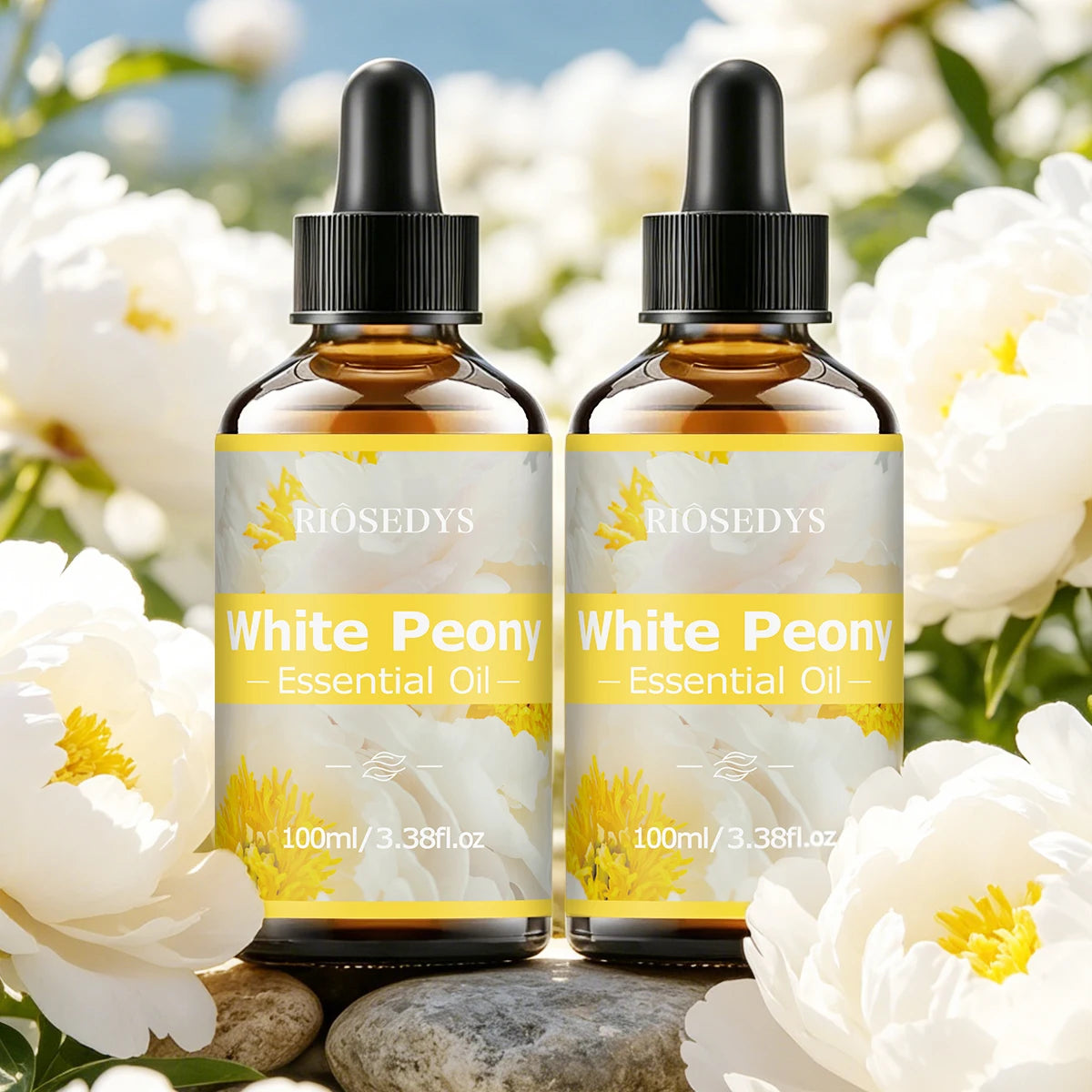 WHITE PEONY ESSENTIAL OIL Suitable Massage Skincare Deeply Nourishes Zpaxo WHITE PEONY 2pcs 100ml