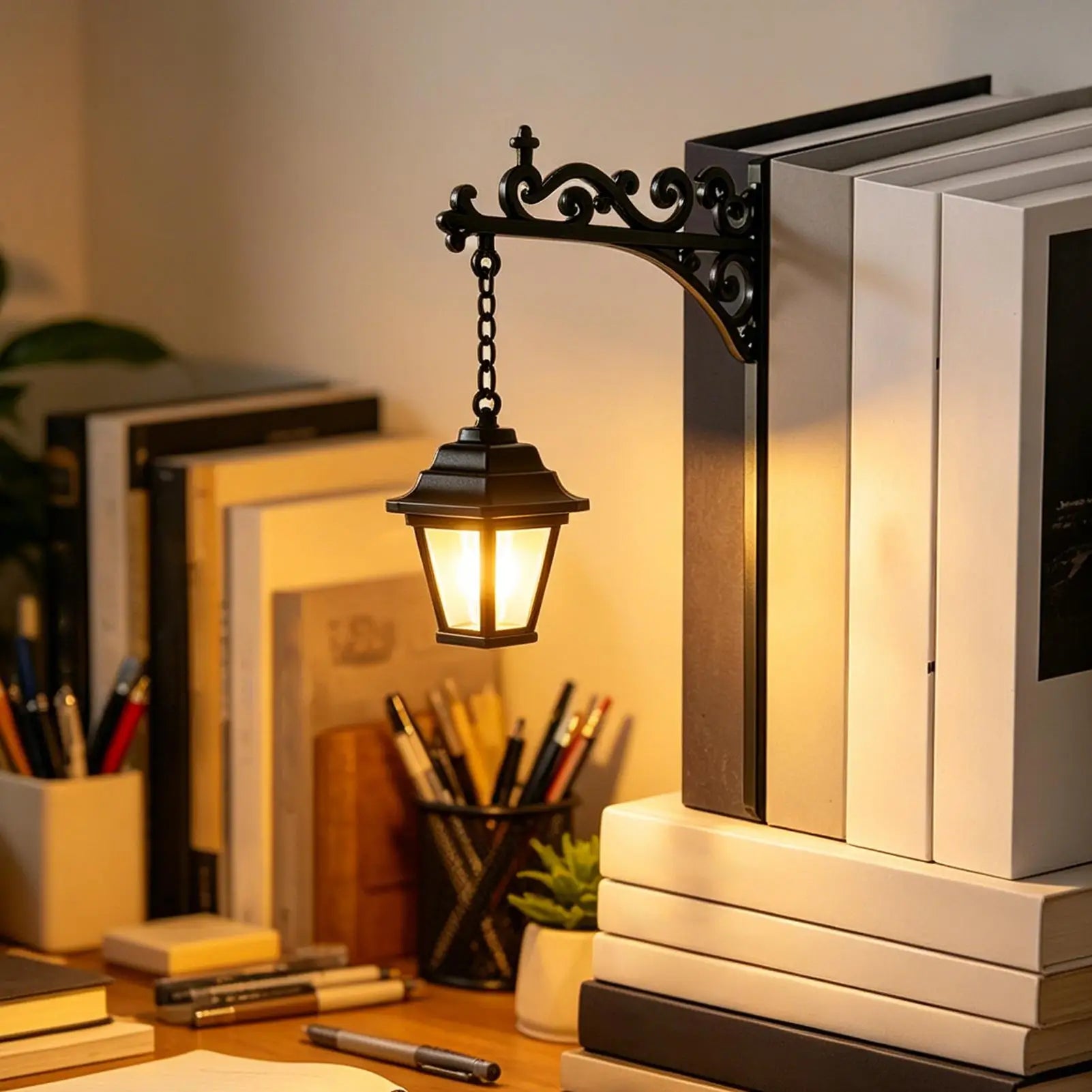 Library Lantern Bookshelf Lighting Decorative Reading Corner Lamp