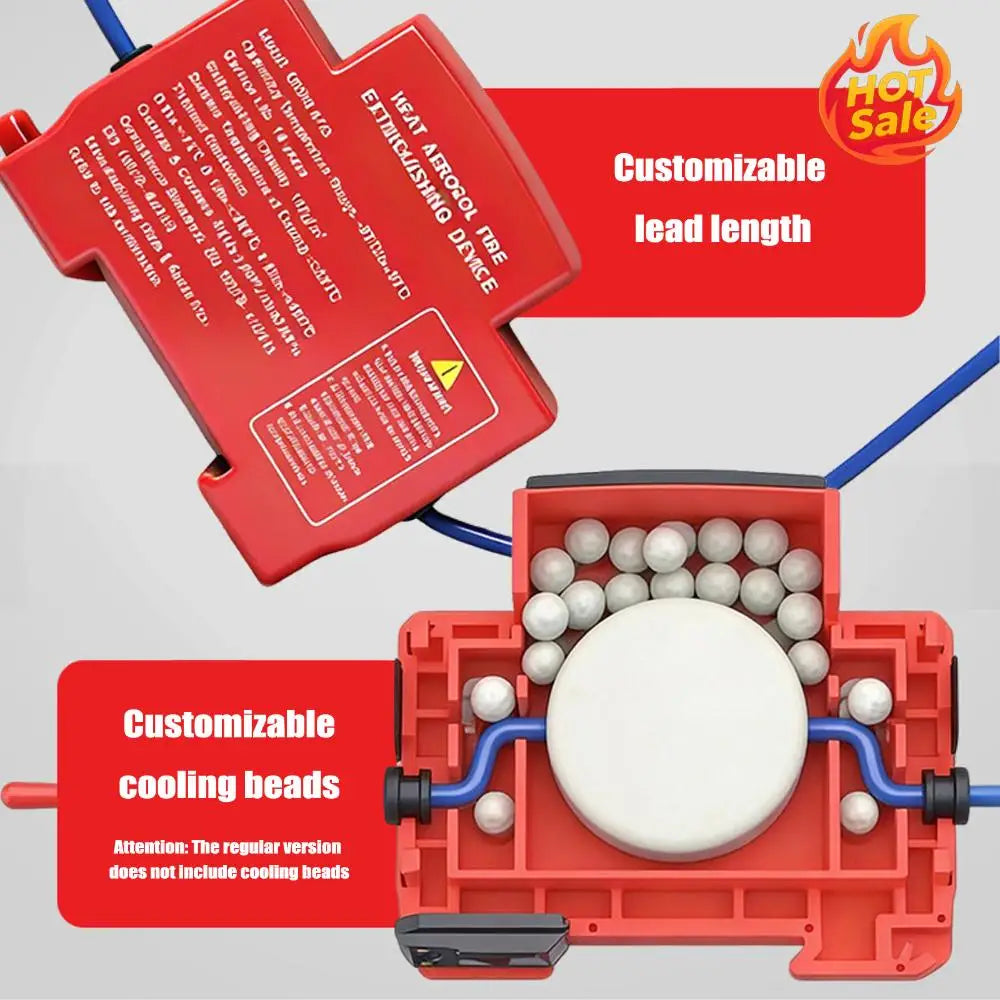DIN Rail Retardant Device Dual-Line Heat Aerosol Fire Extinguishers Non-Pollution For Distribution Cabinet And Meter Box Zpaxo