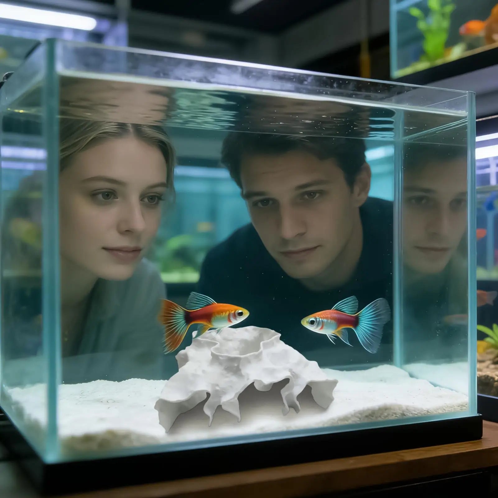 Aquarium Fish Shelters Stable Hiding Hole Tunnel Shelter Underground