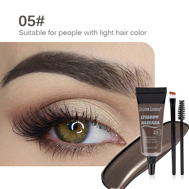 Natural 6 Colors Liquid Dyeing Eyebrow Cream Waterproof Durable Brown Zpaxo Color 5