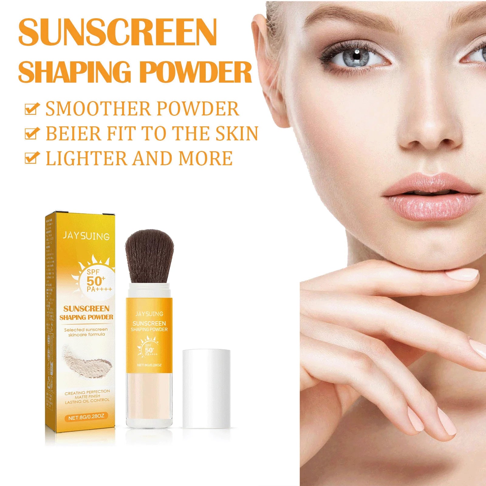 Jaysuing SPF 50 Sunscreen Loose Setting Powder – Oil Control Matte Sunscreen Setting Powder Zpaxo