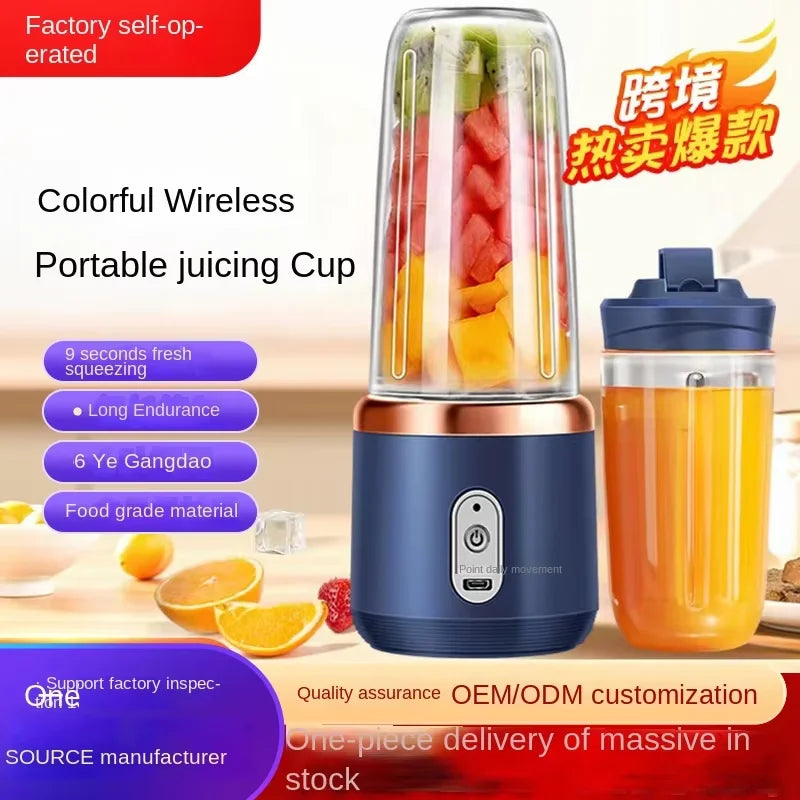 Compact Electric Portable Juicer Blender 400ml USB Charging Smoothie Maker for Lemon Orange Fruit Juicing Cup Zpaxo