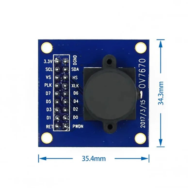 OV7670 STM32 driver microcontroller electronic learning integration OV7670 camera module Zpaxo