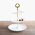 Hot Creative Petals Plastic Fruit Plate Three Layer Snack Rack Dry Fruit Storage Plate Multi Layer Fruit Plate Dessert Cake Rack Zpaxo White