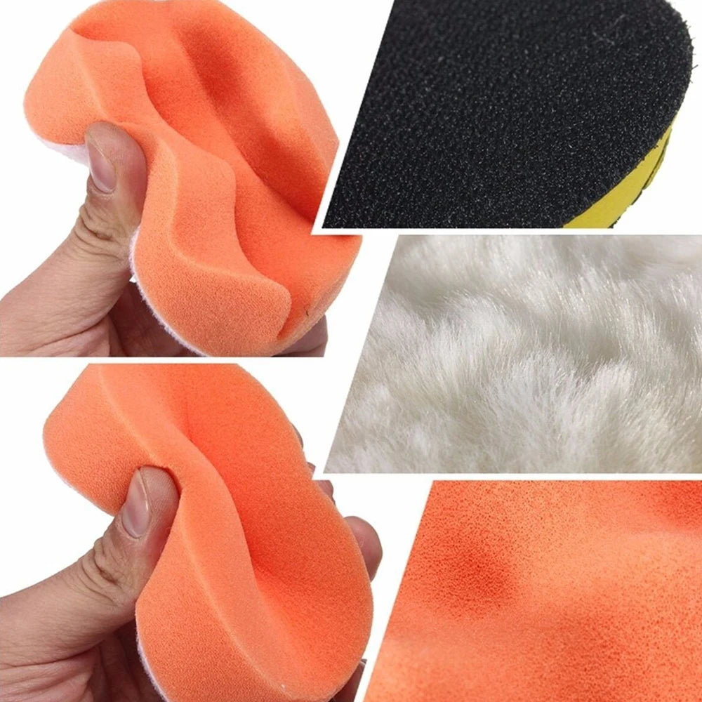 3inch Car Polishing Pad Kit 6/12PCS Sponge Polish Pads Remove Scratches Car Buffing Waxing Cleaning Set for Polisher Buffer Tool Zpaxo