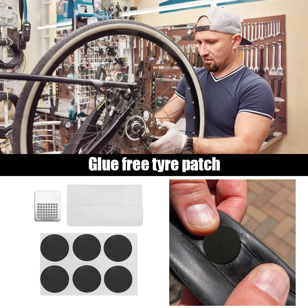 Portable Self Adhesive Bicycle Tyre Patch Cycling Tire Repair Patches