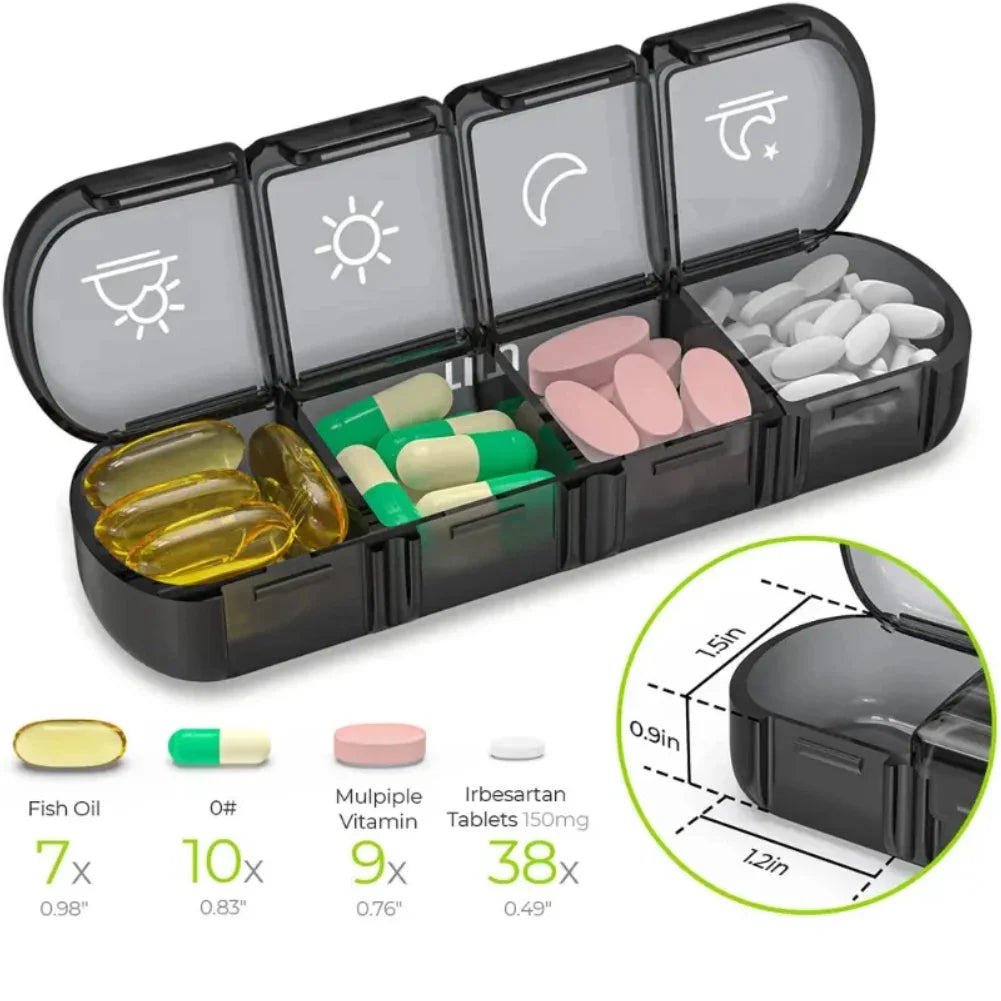 7 Days Pill Medicine Box Weekly Tablet Holder Storage Organizer Container Case Pill Box Splitters Pill Case Organizer Zpaxo