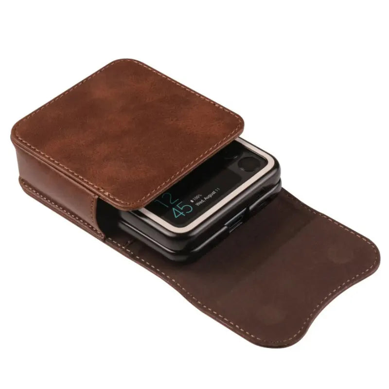 Universal Belt Clip Holster Leather Pouch Waist Bag Samsung Z Flip 3
