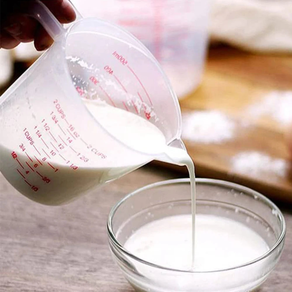 3Pcs 250/500/1000ML Plastic Measuring Cups Set Kitchen Baking Tools Liquid Measuring Tool Zpaxo