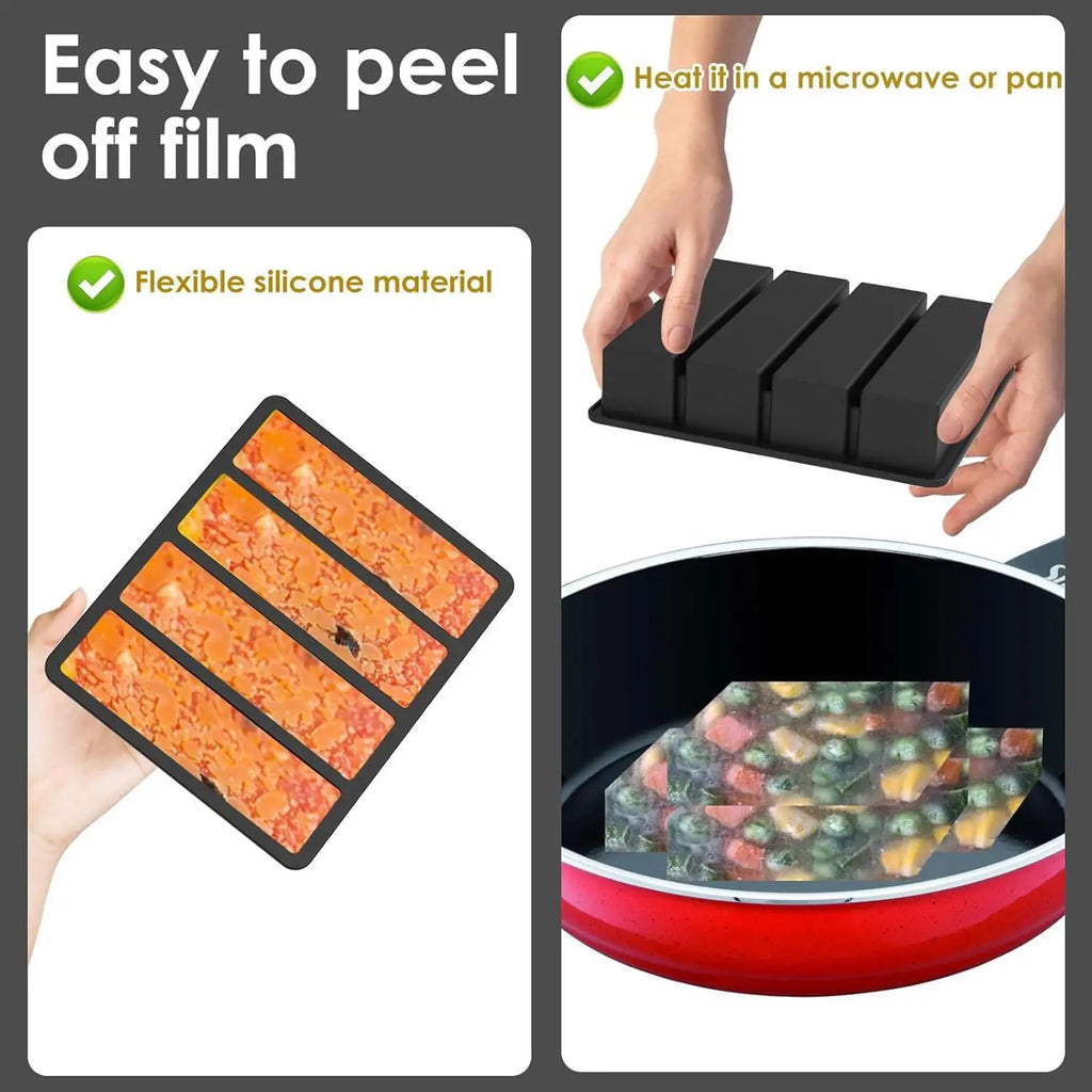 Leakproof Silicone Freezer Trays Soup Broth Stock Ice Cubes Molds