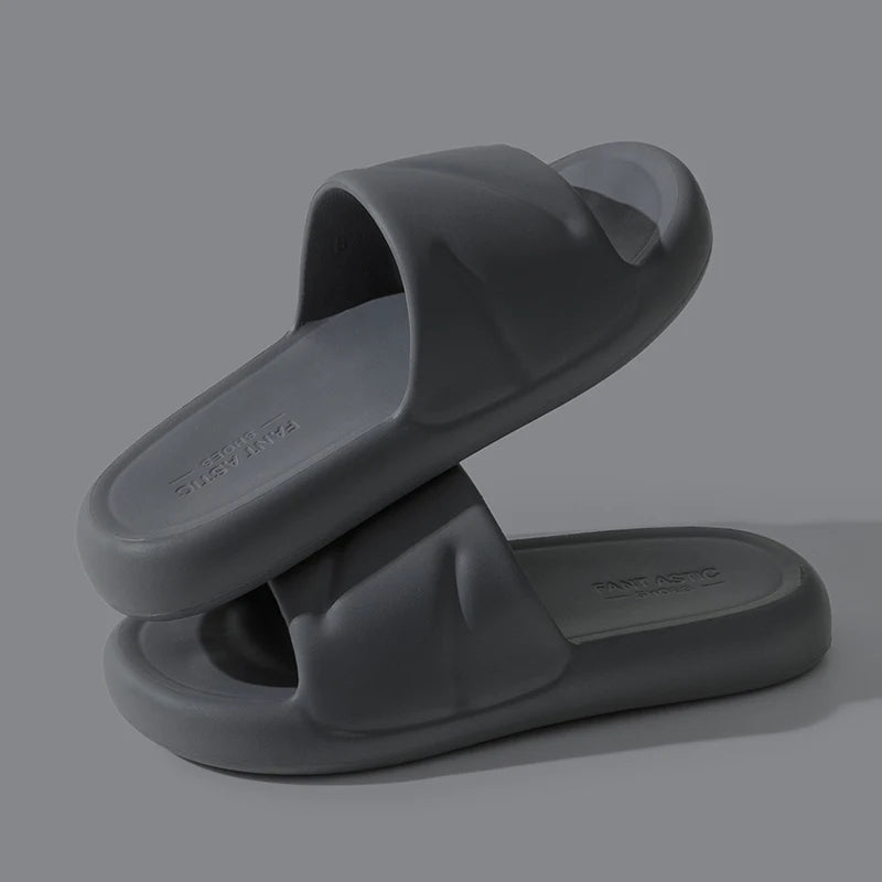 Cloud Slippers Men Bathroom Thick-soled Non-slip Slides Beach Sandals