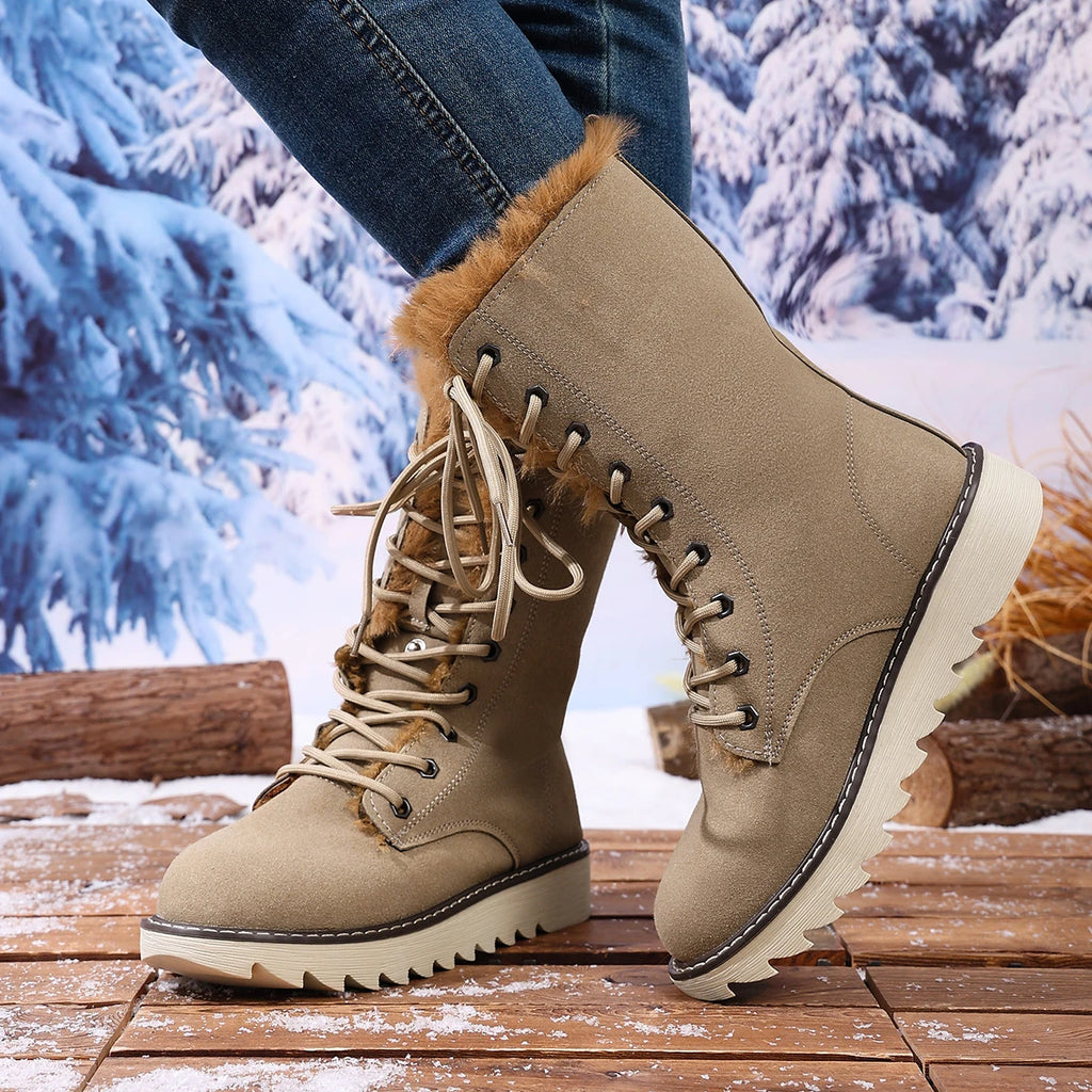 Women Cotton Boots 2025 New Low Heel Round Toe Boots Fleece Lined Lightweight Short Boots Comfortable Fashionable Shoes Women Zpaxo
