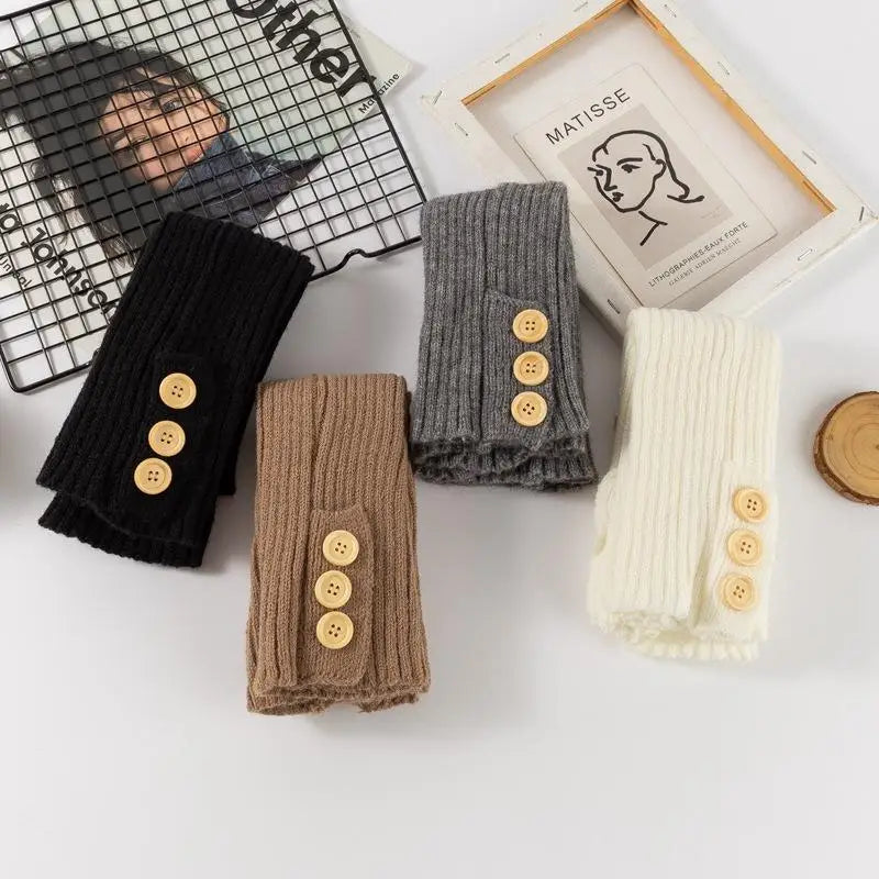 Y2k Winter Leg Warmers Fluffy Goth Accessories Gothic Lolita Knit Zpaxo