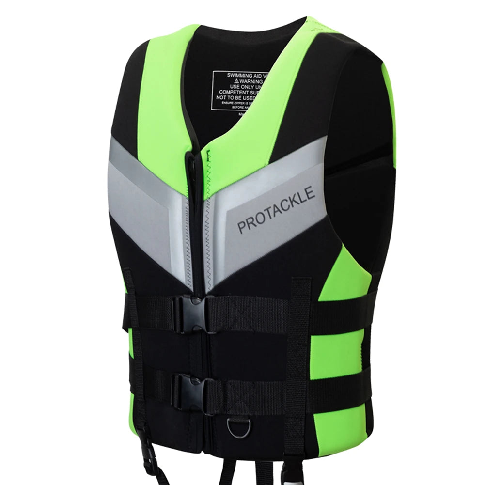 Water Sports Life Vest Buoyancy Boating Skiing Driving Lightweight Zpaxo green XXL