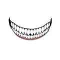 Waterproof Motorcycles Decoration Accessories Scratch Sticker Zpaxo L-teeth