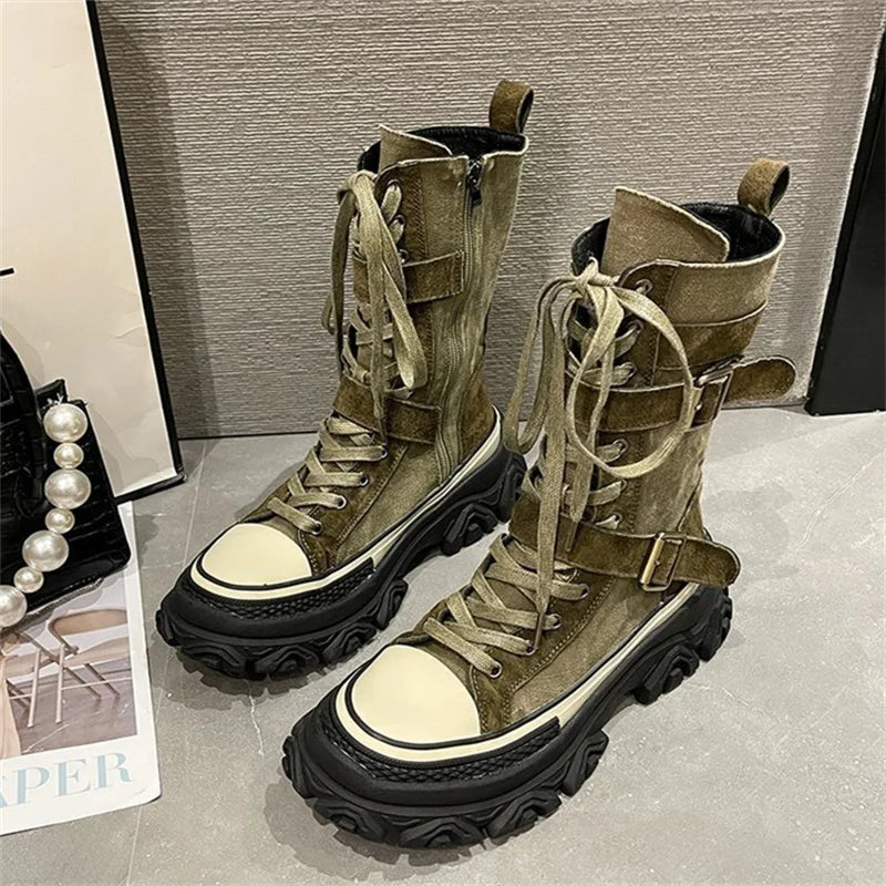 Autumn Thick Bottom Women Short Boots Non-slip Wind Motorcycle 2023 Zpaxo