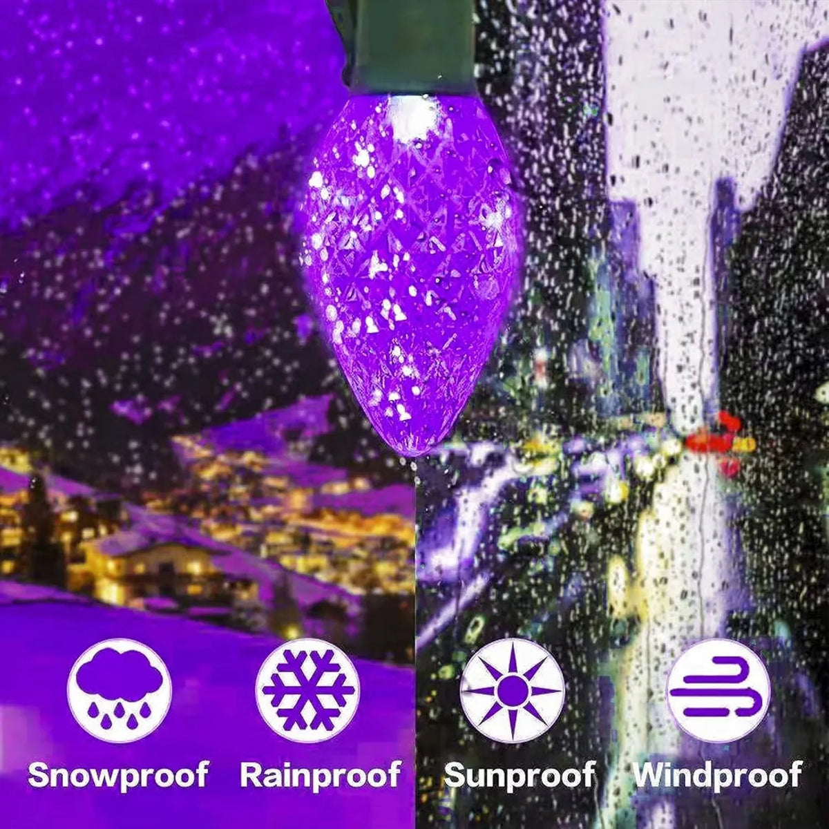 Outdoor Solar Powered Strawberry LED Christmas String Lights Waterproof Garden Fairy Tree Decorative Lamp for Patio Yard Holiday Zpaxo Lavender 5M 20LED China Mainland