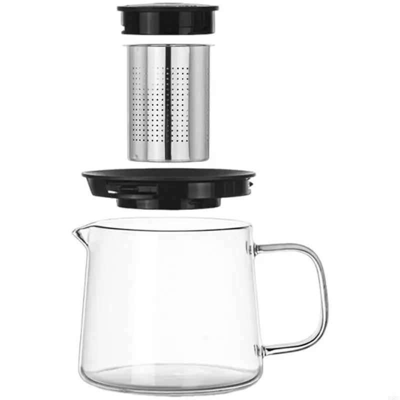 Permanent Borosilicate Glass Teapot With Clear Observability For Tisane Ceremony Observation Transportable Structure Exemplary Zpaxo